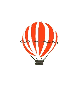 Red and White Hot Air Balloon - flying machine - Transparent Layer PNG