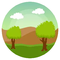 Trees Landscape Painting - painting - High Resolution PNG