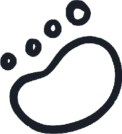 Paw Print - dark color - No Background PNG