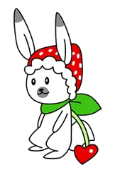 White Rabbit with Red Hat - hat - High Resolution PNG