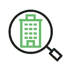 Building in Magnifying Glass - observe - Transparent Layer PNG
