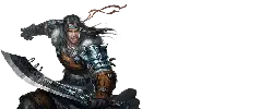 Swordman with Long Blade - fighting stance - Free PNG