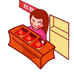 Girl Giving Red Envelopes - girl - PNG