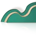 Green Wavy Object - plastic - No Background PNG
