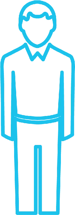 Blue Line Figure - icon - Lossless PNG