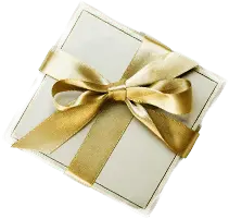 Gold Ribbon Gift Box - Popular Download PNG