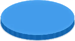 Blue Disc - plane - Transparent Background PNG