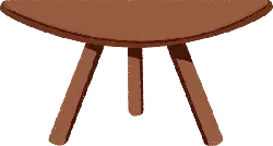 Wooden Round Table - practical - furniture - High Resolution PNG