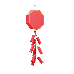 Octagonal Firecrackers - red - Free PNG