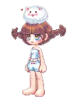 Cartoon Girl with Hat - hat - pink - Lossless PNG