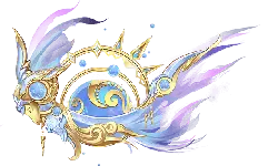Phoenix - golden - blue - Transparent Layer PNG