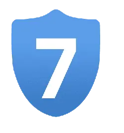 Blue Shield with Number 7 - icon - No Watermark PNG