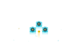 Blue Cubic Structure - simple design - High Resolution PNG