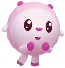 Snowman - pink - PNG