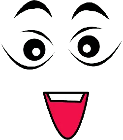 Smiling Face - white - No Background PNG