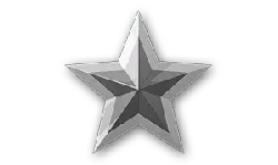 Star - silver - geometric shape - High Resolution PNG