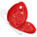 Red Butterfly - decorative - No Background PNG