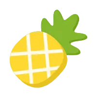 Pineapple - juicy - yummy - Transparent Background PNG
