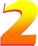 Number 2 - gradient - font - Transparent Layer PNG