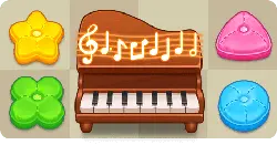 Colorful Notes Piano - music - Transparent Background PNG