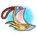 Gold Moon Necklace - gold - No Watermark PNG