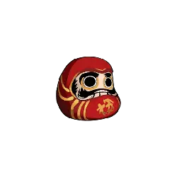 Daruma doll - gold - High Resolution PNG