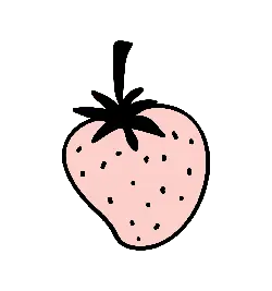 Strawberry - pink - No Background PNG