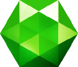 Green Gem - triangle - Lossless PNG