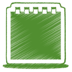 Green Notebook - study - Transparent Layer PNG