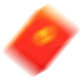 Red Glowing Object - blurry - No Background PNG