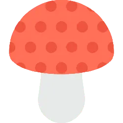 Polka-Dot Mushroom - red - High Resolution PNG