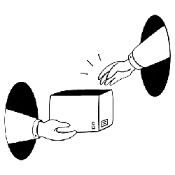 Passing a Gift - gift - Transparent Background PNG