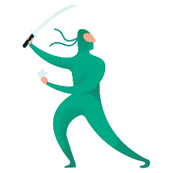 Green Ninja - green - High Resolution PNG