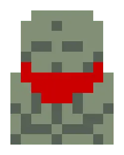 Pixelated Skull - pixel art - Transparent Background PNG