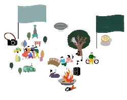 Park Party - music - No Background PNG