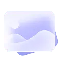 Purple Wave Icon - gradient - Transparent Layer PNG