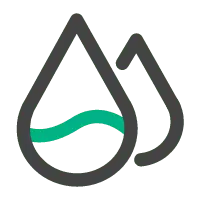 Water Drop - simple - green - PNG