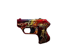 Flaming Pistol - red - High Resolution PNG