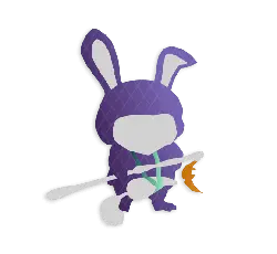 Purple Rabbit Warrior - weapon - Transparent Layer PNG