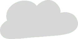 Cloud - simple - gray - PNG