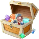 Treasure Chest - diamonds - gold coins - No Background PNG