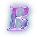 Letter B - purple - artistic font - Transparent Background PNG