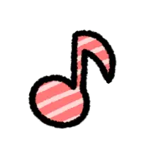 Musical Note - striped - Free Download PNG