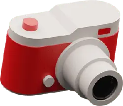 Red and White Camera - white - Free PNG