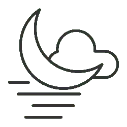 Cloudy Moon - night sky - No Background PNG