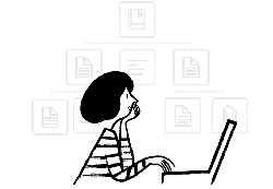 Thinking Girl - file - PNG