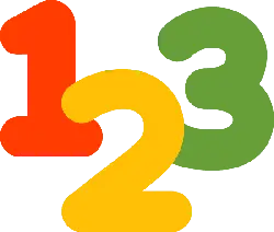 Numbers 1、2、3 - red - Transparent Layer PNG