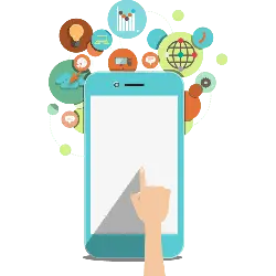 Smartphone - internet - Transparent Background PNG