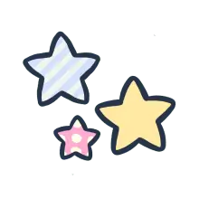 Colored Stars - Free for Commercial Use PNG