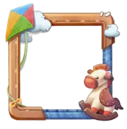 Colorful Kite and Toy Horse Frame - kite - Transparent Layer PNG